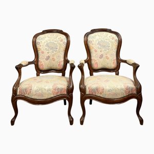 Napoleon IIII Mahogany Armchairs, 1850s, Set of 2