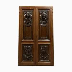 Renaissance Style Walnut Collector's Cabinet