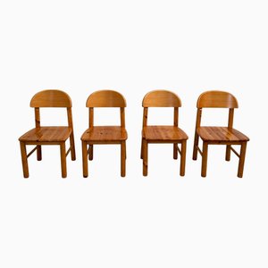 Pine Dining Chairs attributed to Rainer Daumiller, 1970s, Set of 4