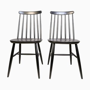 Mid-Century Wooden Slat Chairs in the style of Ilmari Tapiovaara, Set of 2