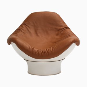 Rodica Armchair in Caramel Leather attributed to Mario Brunu for Comfort, Italy, 1968