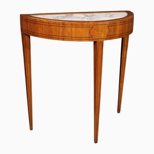 Italienischer halbmondförmiger Louis XVI Konsolentisch, 20. Jh.