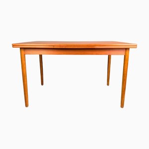 Mesa de comedor extensible danesa Mid-Century de teca de Rogenstrup