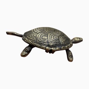 Brass Turtle Ashtray with Lid