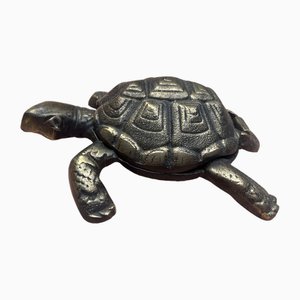 Brass Turtle Ashtray with Lid