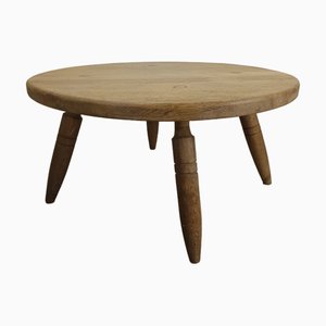 Brutalist Oak Coffee Table from Dudouyt, 1950s