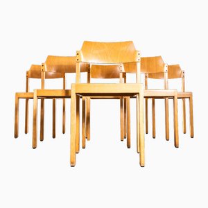 Blonde Esszimmerstühle, 1960er, 6 . Set