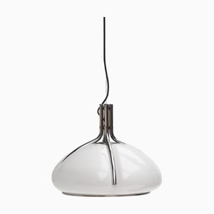 White Quadrifoglio Pendant attributed to Gae Aulenti for Guzzini, 1970s