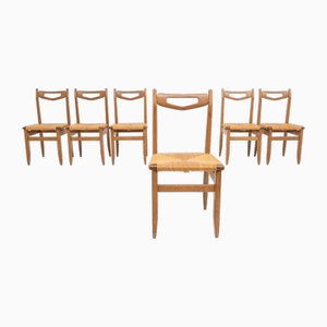 Sedie da pranzo di Guillerme et Chambron per Votre Maison, anni '60, set di 6