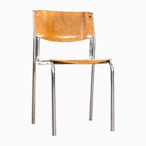 Stacking University Dining Chair with Chrome Frame, 1970s