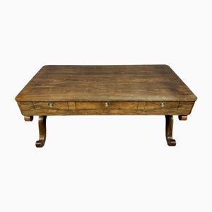 Charles X Center Desk in Rosewood and Lemonwood, 1820