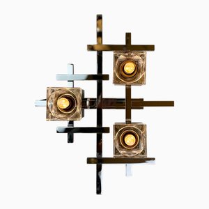 Lampada da parete Cubic attribuita a Gaetano Sciolari, anni '70