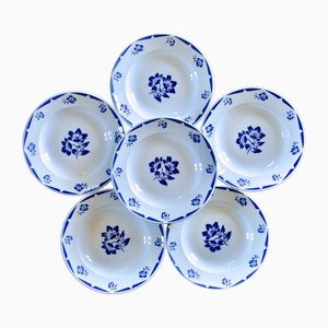 Assiettes Madelon de Badonviller, France, 1920s, Set de 6