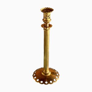 French Brass Candlestick, 1890s