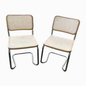 Vintage Chrome Cantilever Chair with Cane, 1970s