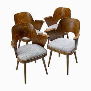Dining Chairs from Oswald Haerdtl, Czechoslovakia, 1950s, Set of 4