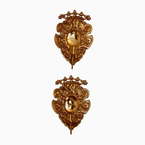 Mid-Century Swedish Brass Sconces, Set of 2
