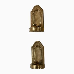 Mid-Century Swedish Brass Sconces, Set of 2