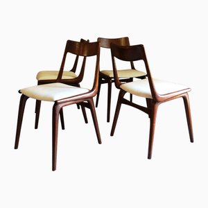 Chaises Boomerang Mod 370 par Alfred Christensen pour Slagelse, 1950s, Set de 4