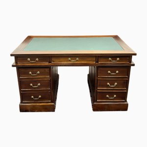 English Desk with Green Leather