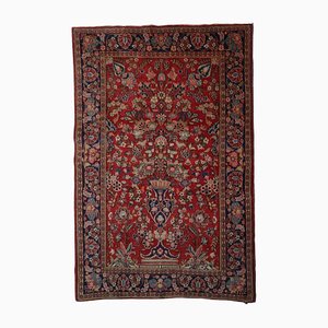 Antiker handgefertigter persischer Kashan Teppich, 1910er