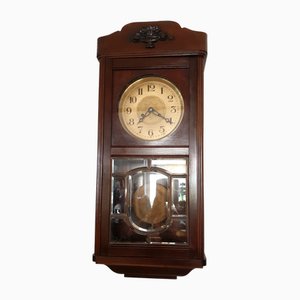 Vintage Wall Clock in Walnut, 1930s
