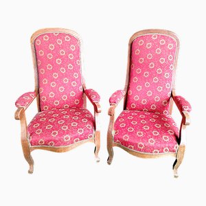 Louis-Philippe Voltaire Lounge Chairs, Set of 2