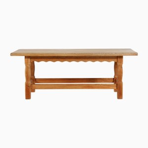Danish Oblong Oak Coffee Table in the style of Henning Kjærnulf, 1970s