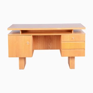 Mid-Century Ash Writing Desk, Czechoslovakia, 1960s