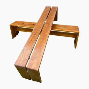 Benches by Charlotte Perriand for Les Arcs, 1969, Set of 2
