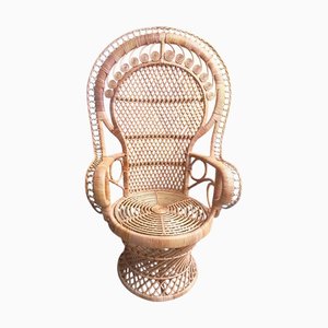 Peacock Rattan Stuhl, 1970er