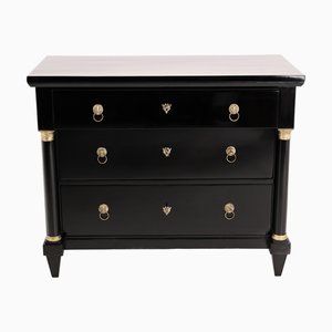 Antique Austrian Empire Ebonized Chest of Drawers, 1810s