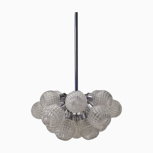 Large Glass Globe Chandelier from Richard Essig, Germany, 1960s