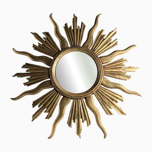 Gilt Wood Sunburst Mirror, 1960s