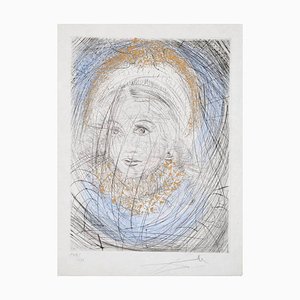 Salvador Dali, Portrait de Marguerite (Portrait of Marguerite), 1969, Drypoint Etching with Roulette