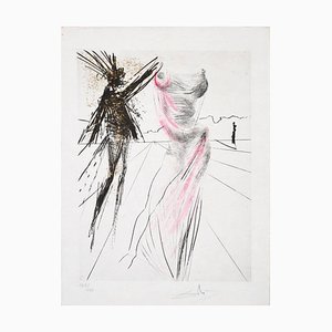 Salvador Dali, Le Buste (The Bust), Akt, 1969, Kaltnadelradierung mit Roulette