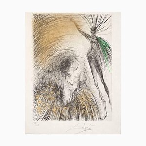 Salvador Dali, Vieux Faust (Old Faust), 1969, Drypoint Etching with Roulette