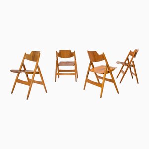 Vintage SE18 Klappstühle von Egon Eiermann für Wilde+Spieth, 1960er, 4er Set
