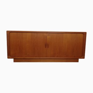 Großes Teak Tambour Sideboard von Dyrlund, Dänemark, 1970er