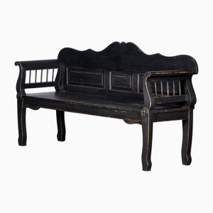 Panca antica in pino nero, inizio XX secolo