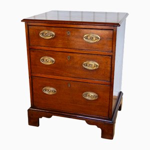 Cassettiera antica georgiana in mogano e ottone, inizio XIX secolo, inizio XIX secolo