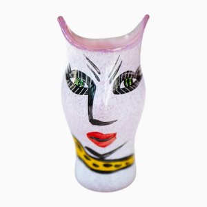 Vaso vintage in vetro di Ulrika Hydman-Vallien per Kosta, anni '80