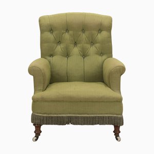 Antique Upholstered Easy Lounge Chair, 1860