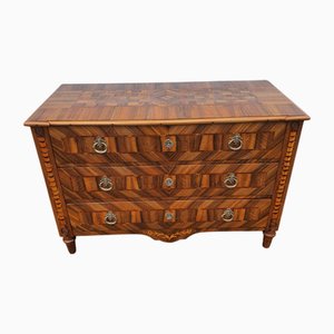 Comò Luigi XVI in legno di noce intarsiato, 1790