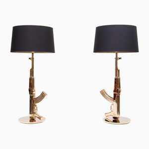 Vintage Ak 47 Kalashnikov Table Gun Lamps by Philippe Starck for Flos, 2005, Set of 2