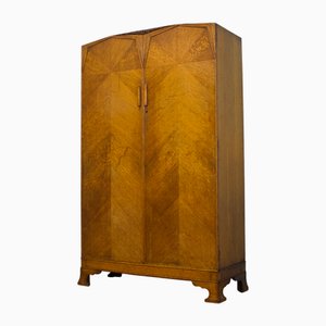 Vintage Art Deco Oak Wardrobe, 1930s