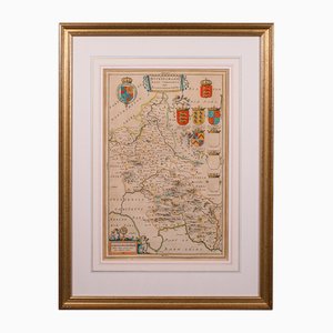 Antique English Framed Buckinghamshire Map, 1900