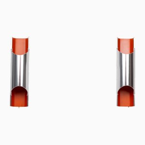Danish Pandean Sconces by Bent Karlby for Lyfa, 1960s, Set of 2