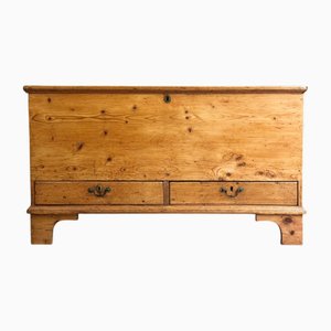 Large Antique Pine Farmhouse Chest, 1890s