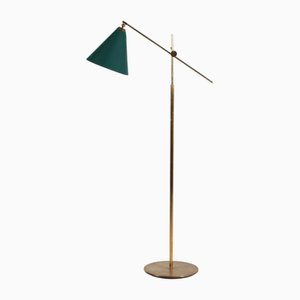 Flexible Floor Lamp in Brass by Poul Dinesen, 1960s